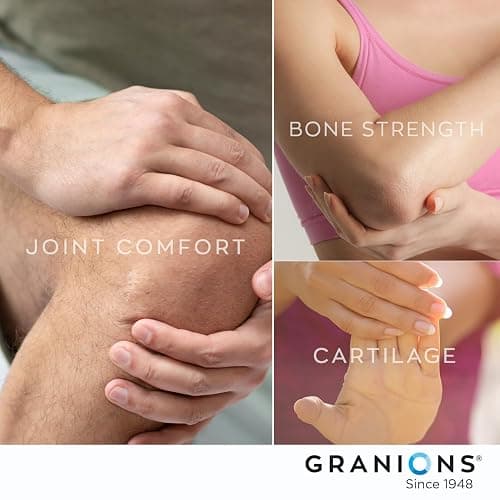 Granions Glucosamine Chondroitin MSM Powder 1,550mg – Joint Supplements for Men and Women - Chondrosteo, Hydrolyzed Marine Collagen Peptides, Essential Vitamins Glucosamine Complex – Wild Berry 9.9oz thumbnail 8