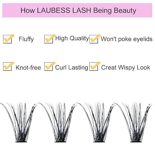 Lash Clusters DIY Eyelash Extensions 40D 0.05 Mixed Tray Cluster Eyelash Extensions D Curl Natural Individual Lashes thumbnail 5