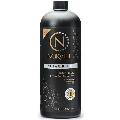 Norvell Premium Spray Tan Solution Clear Plus 1 liter – Professional Sunless Tanning Formula for Natural Bronze Glow, Streak Free, Fast Drying, Long Lasting Color - Image 1