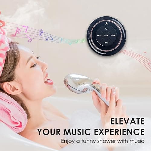 XLeader SoundAngel Mate, Upgraded, Pro Shower Speaker, Certified IPX7 Waterproof Bluetooth Speaker, with Suction Cup, Hook, Built-in Mic, Crystal Sound&Rich Bass, 12H Playtime, Ideal Gifts, Rose Gold thumbnail 8
