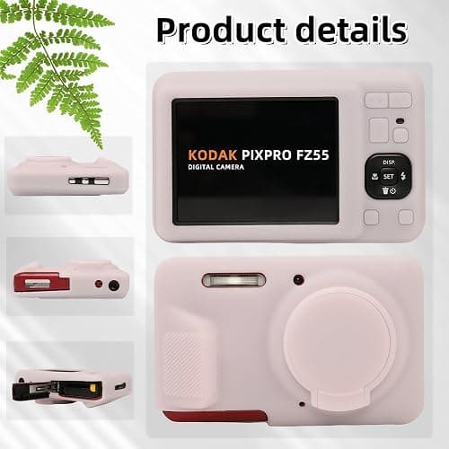 SZHSYJY Case for Kodak PIXPRO FZ55,FZ55 accessories,Soft Silicone Protective Case Removable Lens Cover,Comes with 2 Screen Protectors and 1 Wrist Strap. (Jelly Pink) thumbnail 5