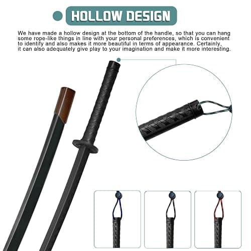 BJDJ Katana Sword - High Toughness Polypropylene Blade, Performing & Training, Includes Scabbard for Aikido thumbnail 4
