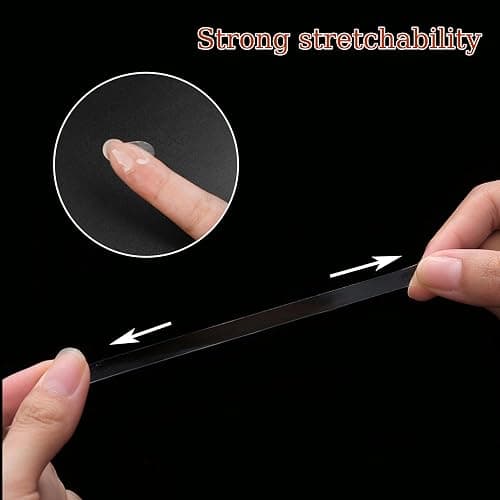 12 Sheets Double Sided Nail Tape for Press on Nails, Clear Adhesive Mounting Tapes for Nail Packaging Nail Design Salon Supplies Colors Designs Showcase (Red) thumbnail 6
