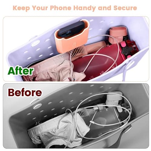 OUTXE Silicone Phone Holder Accessories for Bogg Bag, Phone Case Holder Compatible with All Bogg Bags, Peachy Beachy Cell Phone Insert for Simple Modern Beach Bag thumbnail 2