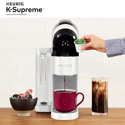 Keurig K-Supreme Single Serve K-Cup Pod Coffee Maker, MultiStream Technology, 4 Brew Sizes, 66oz Dual-Position Removable Reservoir, White - White - Coffee Maker thumbnail 2