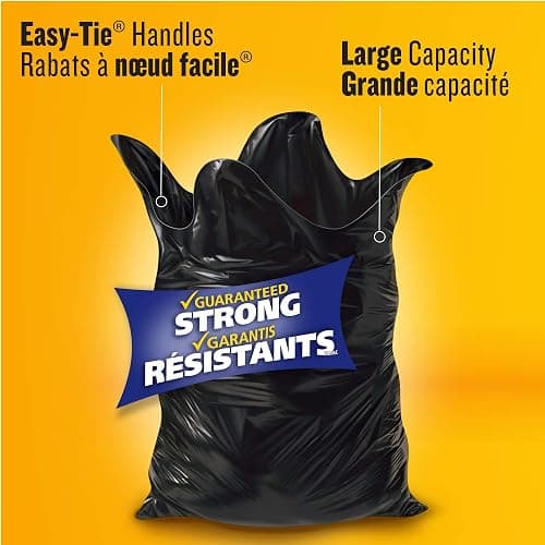 Glad Black Garbage Bags - Regular 74 Litres - 40 Trash Bags Made in Canada of Global Components thumbnail 5