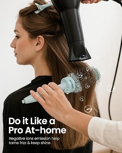 AIMIKE NaturaVol Round Brush for Blow Out, Round Hair Brush Nano Thermal Ceramic & Ionic Tech, for Blow Drying & Salon-like Styling at-home, Maximum Volume Shine - 1.7” Barrel, 2.5” w/Bristle thumbnail 5
