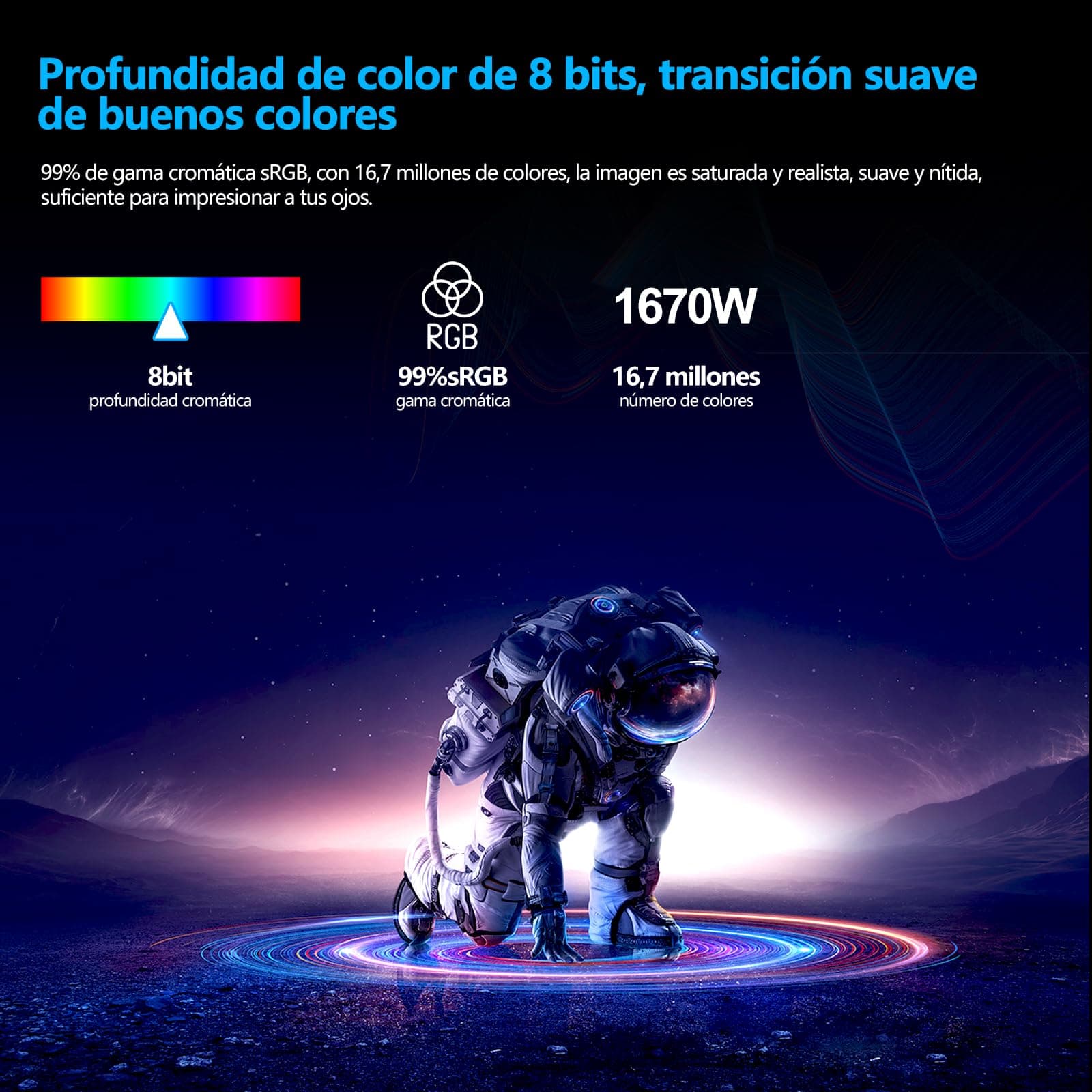 suevery 34" Pulgadas Monitor Gamer Curvo monitores para pc 1500R UWQHD(3440x1440) 165hz computadora Pantalla Gaming,Apoyo FreeSync HDR Base Ajustable Multidireccional thumbnail 7