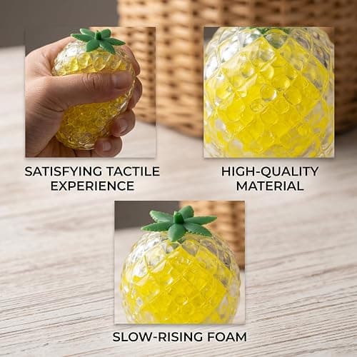GWZTIO 2 PCS Pineapple squishies, squishies Pineapple Relax and Soothe Your Emotions Relief, Raindrop squishies Sensory Fidget, Squishies Fruit squishies for People, 8 x 8 x 8 cm thumbnail 4