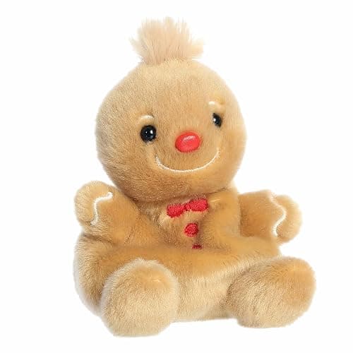 Aurora® Festive Palm Pals™ Gino Gingerbread Man™ Stuffed Animal - Fun Collectible Plush for Kids and Adult Collectors - Perfect for Holiday Decorations or Gifts - Brown 5 Inches thumbnail 2
