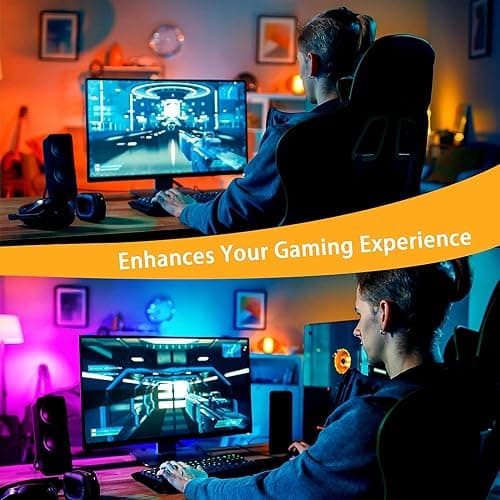 Nexlux LED Lights for TV/Monitor Backlight 8.2ft USB APP Controlled with Remote, DIY Colors for Gaming Lights, Ambient Lighting Kit thumbnail 7