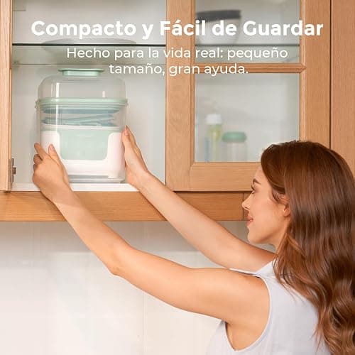 Momcozy Esterilizador y Secador Eléctrico para Biberones, Capacidad para 6 Biberones, Dispositivo 4 en 1 para Biberones, Accesorios y Extractores de Leche, con Soporte de Secado Incluido thumbnail 4