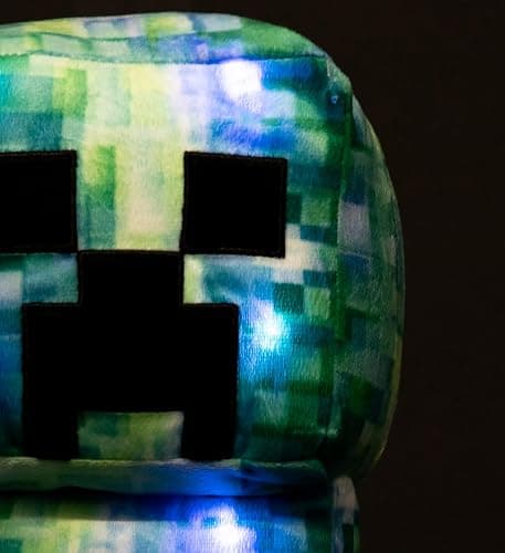Jay Franco Minecraft Charged Up Creeper Pillow Buddy - Light up Plush - Super Soft Polyester Microfiber Character Pillow with LED Lights, 16 Inches thumbnail 6