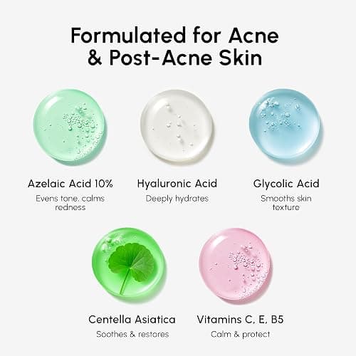 MAREE Azelaic Acid Acne Clearing Pads – Exfoliating Pads with Glycolic & Hyaluronic Acid for Face – 10% Azalecic Acid & Centella Redness Soothing Pad – Zero Pore Facial Toner Pad – Acido Azelaico thumbnail 5