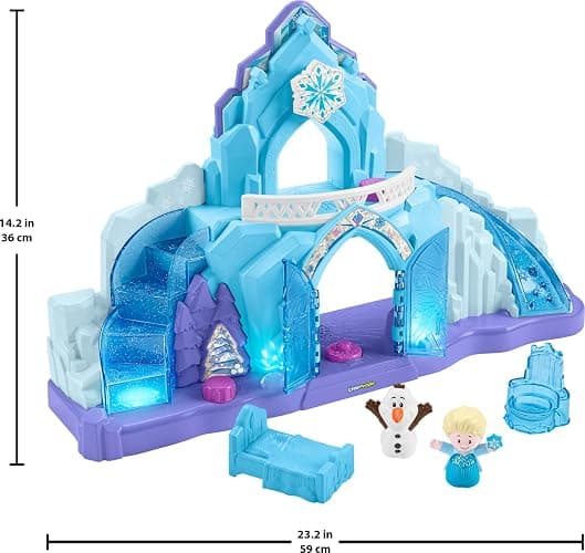 Fisher-Price Little People Toddler Toy Disney Frozen Elsa’s Ice Palace Musical Playset with Figures for Pretend Play Kids Ages 18+ Months (Amazon Exclusive) thumbnail 3
