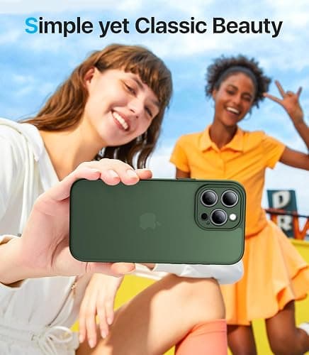 Shiiuou Shockproof for iPhone 13 Pro Case, [Camera Protection] [Military-Grade Drop Protection] Protective Anti-Yellow Slim Translucent Skin-Friendly for iPhone 13 Pro Phone Case, Forest Green thumbnail 8