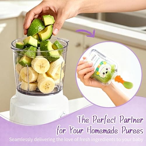 Infant Feeding Essentials & Baby Food Pouches Attachable Toppers: Seamless, Non-Drip Spoons for Baby's Diet, Compatible with Assorted Pouch Forms, Perfect for Infants 3+ Months, Pack of 5 thumbnail 4