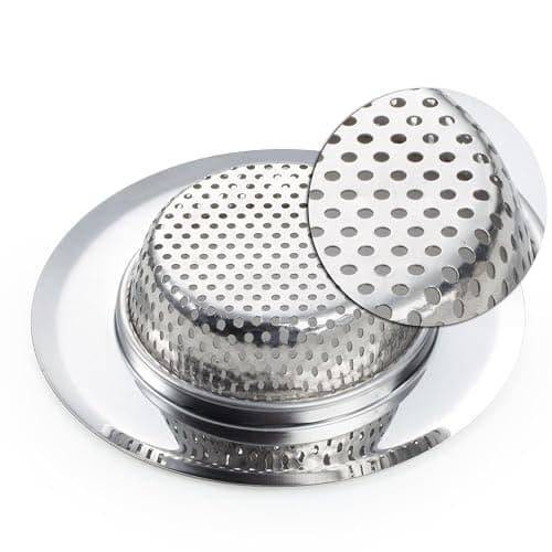 Fengbao 2PCS Kitchen Sink Strainer - Stainless Steel, Large Wide Rim 4.5" Diameter thumbnail 7