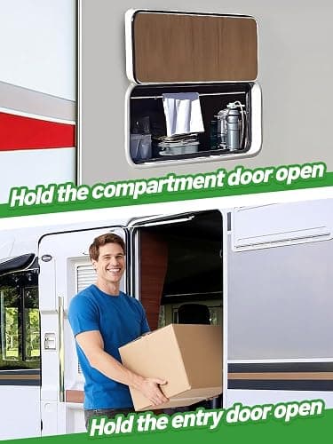 PAMASE Strong Magnetic RV Door Holder, 1 Pack | Keep Doors Open in Breeze, Easy to Install, with Adhesives & Screws, Sturdy Catch Stopper for Camper/Trailer RV Accessories thumbnail 5