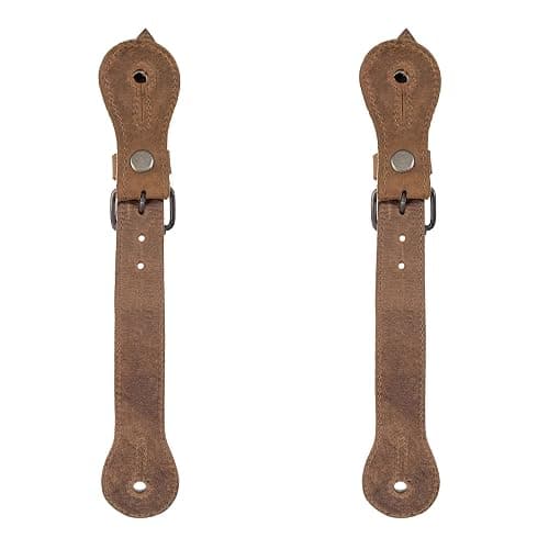 Western Leather Works, Set of 2 Single-Ply Spur Straps for Cowboy Boots, For Horse Rides, Equestrian Accessories, Full Grain Leather, Handmade, Furry thumbnail 8