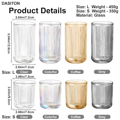 DASITON Makeup Brush Holder Organizer, Crystal Glass Makeup Brushes Storage Holder, Vintage Make Up Brush Cup for Vanity, Pen Pencil Holder for Desk, Toothbrush Holders for Bathroom (Clear L) thumbnail 3
