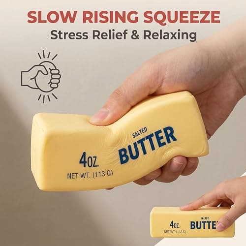 2026 Slow Dumpling Squishy Butter Squeeze Toy Sensory Stress Relief Squishies Soft & Stretchy Fidget Toys for Anxiety Relief Party Favors Dumpling Squishy Butter thumbnail 5