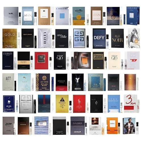 11 Designer Cologne Samples Vials For Men with Organza Bag - Image 1