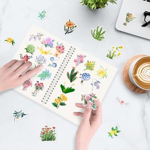 KPOONI Reusable Sticker Book Collecting Album Sticker Storage Book for Adults 37 Sheets Release Paper Sticker Collection Book A5 Size Cute Sticker Keeper Holder (Pastel Wave) thumbnail 2