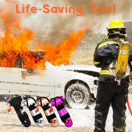 SINSEN Car Window Breaker Seatbelt Cutter, Emergency Tool, Safety Hammer to Break Glass, 3-in-1 kit, Starlight Silver thumbnail 7