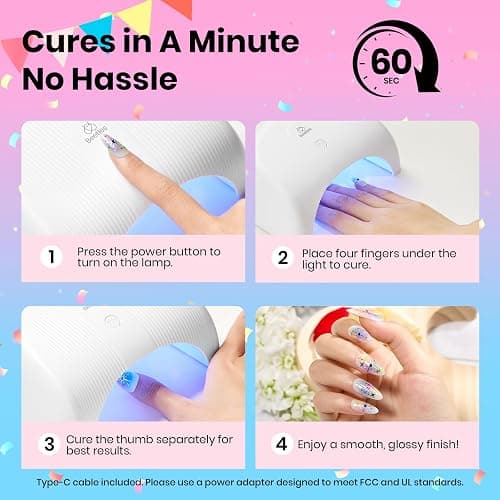 Beetles Gel Nail Polish Kit with U V Light -54 Pcs Gel Nail Kit Four Seasons Glow 32 Colors Set with Everything Base Top Coat Soak Off at Home Nail Kit Salon Manicure Beginner Gifts for Women Girls thumbnail 5