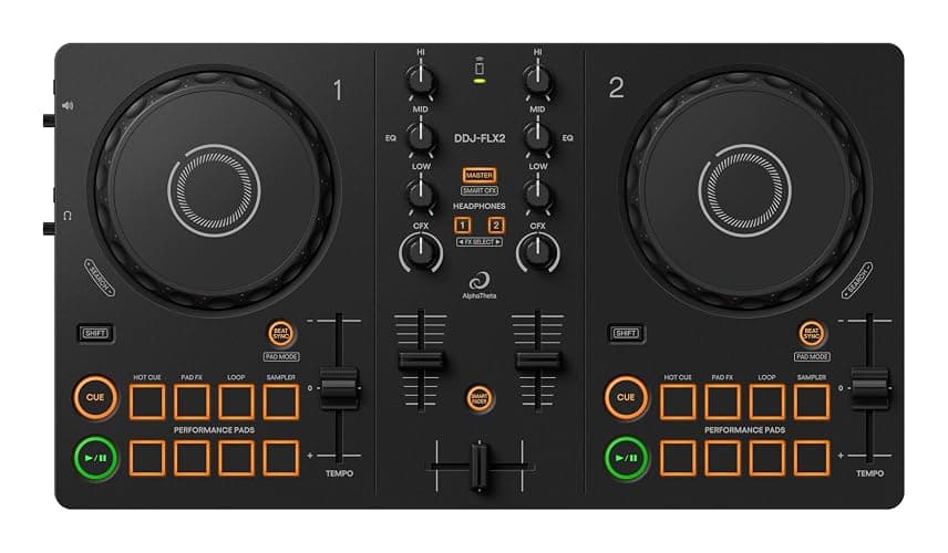 Pioneer DJ AlphaTheta DDJ-FLX2 Compact 2-Channel DJ Controller - Image 1