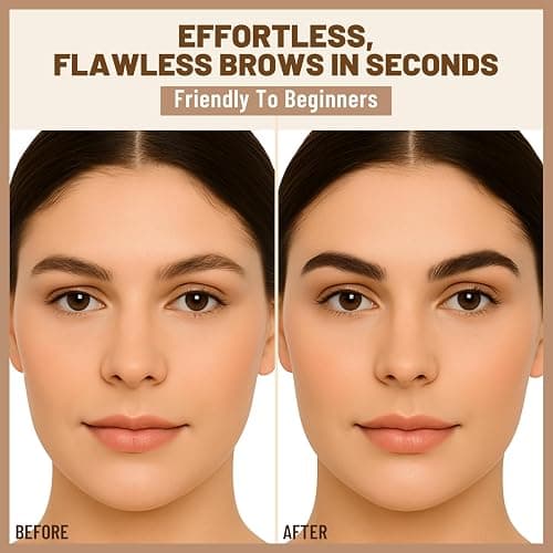 UCANBE 25PCS Eyebrow Stamp Stencil Kit With Dual-Color Eyebrow Stamp Pomade,20 Reusable Eyebrow Stencils,Finising Powder,Brush,Eyebrow Razor,Zipper Pouch,Waterproof Eye Brow Stamping and Shaping Kit04 thumbnail 5