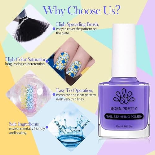 Born Pretty Nail Art Stamping Polish Halloween Nail Polish Set Manicure Print Nails Polish for Stamping Plates 24 Colors Bulk Nail Polish Set Gift Collection thumbnail 7