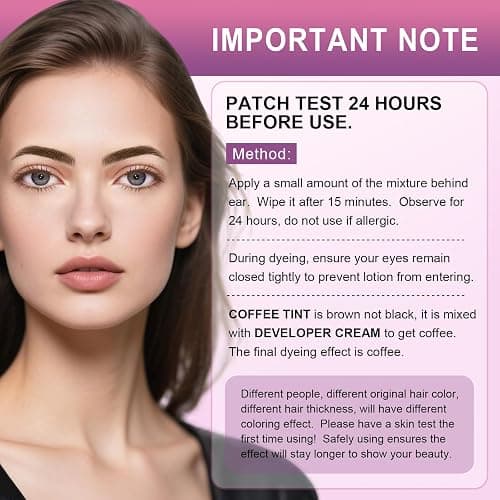 Eyelash & Eyebrow Color Kit, Professional Instant Lash & Brow Color Kit, Easy to Use with Natural Results, DIY Hair Coloring Eye Brow & Eye Lash Set for Beginner Salon Beauty 7ml (Coffee/Dark Brown) thumbnail 9