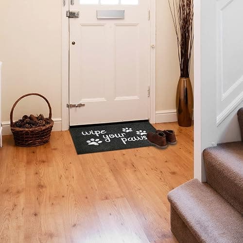 HLFMVWE Welcome Mats for Front Door Wipe Your Paws Funny Doormat, Durable Natural Rubber Non Slip Back Mat Indoor Doormats Dog Doormats Mats for Entryway Porch Black Mat thumbnail 6