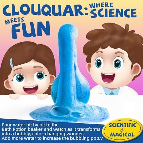 CLOUQUAR Kids Bath Bomb Potions, 6 Pack Non-Toxic Fizzy Bubble Bath Explosions, Colorful Burst Bath Potions for Kids, Scientific & Magical Bath Time Buddy thumbnail 6