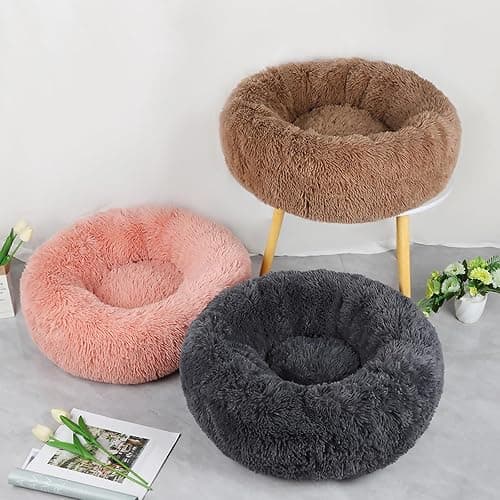 Nisrada Cat Beds for Indoor Cats,20 Inch Dog Bed for Small Melium Large Dogs, Washable-Round Pet Bed for Puppy and Kitten with Slip-Resistant Bottom thumbnail 7