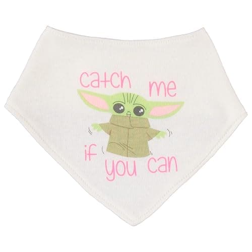 STAR WARS Baby Girls Baby Yoda 3 Piece Short Sleeve Bodysuit Pull-on Pants and Accessory thumbnail 2