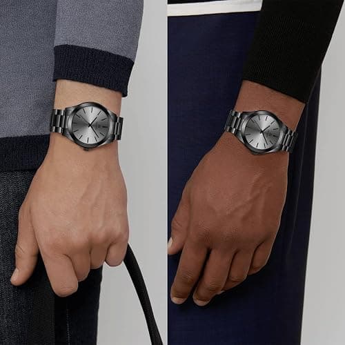 LN LENQIN Orologio Uomo Acciaio Inox Analogico Quarzo Impermeabile Business | Orologio da uomo in acciaio inox, analogico al quarzo, impermeabile, design business classico thumbnail 5