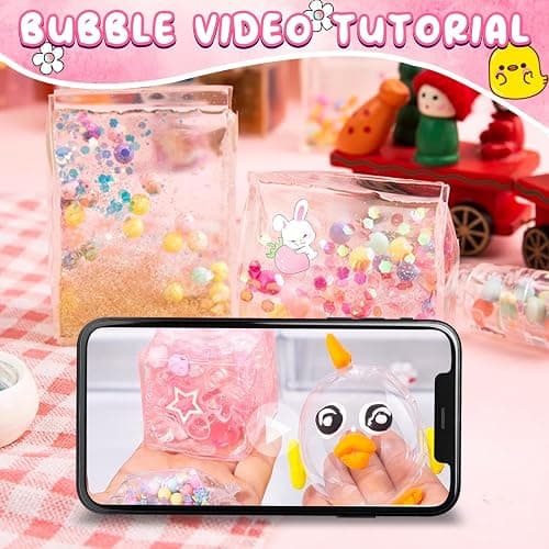 ZiZa Nano Tape Bubble Kit for Kids, Nano Tape Squishy Maker Making Kit, Christmas Birthday Arts and Crafts Toys Gifts for Girls, Step by Step Video Tutorials thumbnail 8