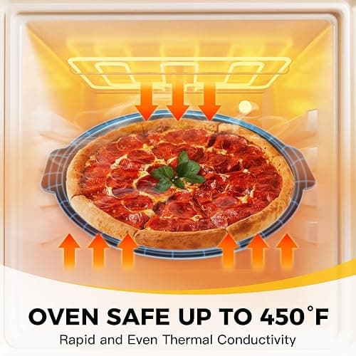 HONGBAKE Bakeware Sets, Baking Pans Set, Nonstick Oven Pan for Kitchen with Wider Grips, 10 Pieces Including Rack, Cookie Sheet, Cake Pans, Loaf Pan, Muffin Pan, Pizza Pan - Grey thumbnail 6