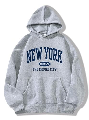 Hilinker Womens Graphic Hoodies Drawstring Long Sleeve Sweatshirt with Pocket Pullover - Image 1