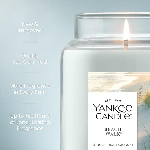 Yankee Candle Beach Walk, Scented Candle, 22oz Large Jar with up to 150 Hour Burn Time, Giftable thumbnail 4