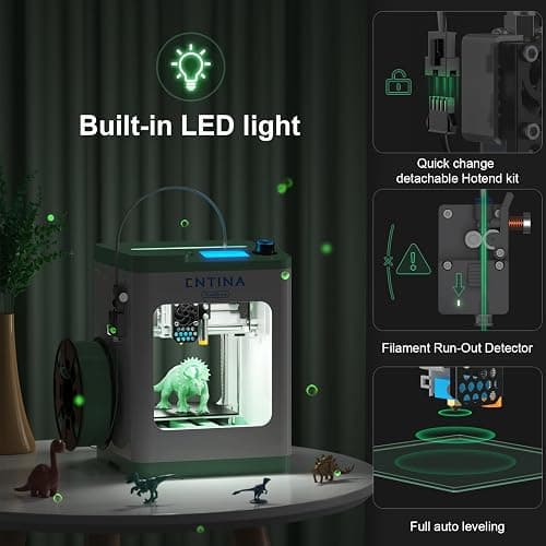 Entina Tina2S 3D Printer with WiFi Cloud Printing, Huge Library, Fully Assembled, Mini 3D Printers for Beginners and Kids with Auto Leveling, High Precision Kids 3D Printer for Home, School and Office thumbnail 8