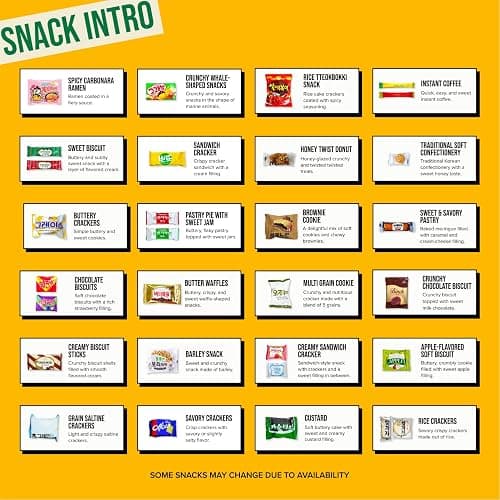 Korean Snack Box 48 Count - Variety of Individually Wrapped Korean Snacks with Chips, Cookies, Ramen and Candy for Kids, Children, College Students, and Adults. Gift Box for K-Food Lovers - Journey of Korea thumbnail 2