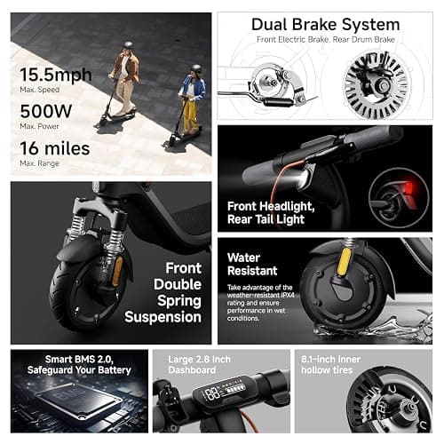 Segway Ninebot E2 Plus II/E2 Pro/E3 Pro Electric Scooter, 15.5–20 MPH, Long Range, Dual Elastomer Suspension (E3 Pro only), Foldable Adult Scooter, UL 2272 & 2271 Certified thumbnail 2