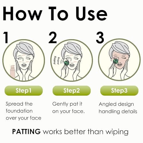 COOL-ANGLE 5Pcs Makeup Sponge For Foundation Concealer And Powder, Latex Free Blender Sponge For Natural And Easy Makeup Soft Long-lasting And Beginner-friendly, Green, Medium thumbnail 5