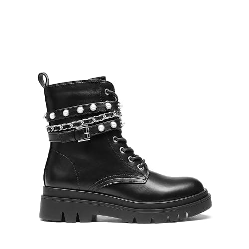 DREAM PAIRS Women's Combat Boots Lace Up Ankle Booties Shoes | Fashion Platform Lug Sole Goth Ankle Booties,Chunky Sole,punk vibe,Suitable for Casual Outings Daily Work thumbnail 5
