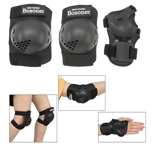 BOSONER Kids/Youth Knee Pad Elbow Pads for Roller Skates Cycling BMX Bike Skateboard Inline Rollerblading, Skating Skatings Scooter Riding Sports thumbnail 2