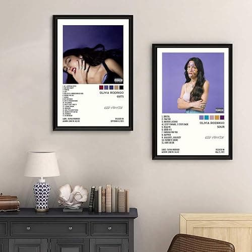 Sumooa 2 PCS Olivia Poster Rodrigo Music Album Cover Für Zimmer, Ästhetische Leinwand-Wandkunst, Schlafzimmer-Dekor 12x18inch(30x45cm) thumbnail 3